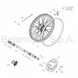Tapón de Rueda Beta Enduro Factory Racing (Nº 6) - Ref. 026410000000 - 026410008200 - 026410028200