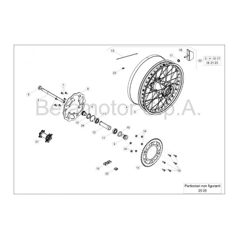BUJE POSTERIOR C- COJINETES 250-300cc XTRAINER 031420148000