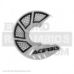 PROTECTOR DISCO ACERBIS VENTILADO DELANTERO X-BRAKE VENTED "SOLO PLÁSTICO" Negro/Blanco