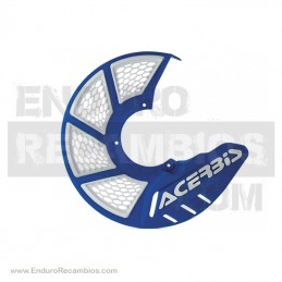 PROTECTOR DISCO ACERBIS VENTILADO DELANTERO X-BRAKE VENTED "SOLO PLÁSTICO" Azul/Blanco