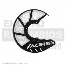 PROTECTOR DISCO ACERBIS VENTILADO DELANTERO X-BRAKE VENTED "SOLO PLÁSTICO" Blanco/Negro