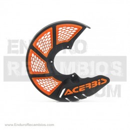PROTECTOR DISCO ACERBIS VENTILADO DELANTERO X-BRAKE VENTED "SOLO PLÁSTICO" Naranja/Negro