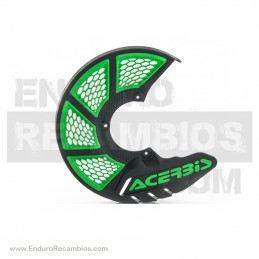 PROTECTOR DISCO ACERBIS VENTILADO DELANTERO X-BRAKE VENTED "SOLO PLÁSTICO" Verde/Negro
