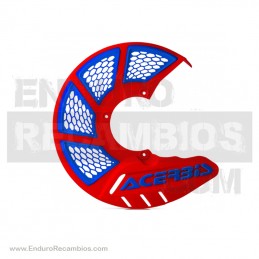 PROTECTOR DISCO ACERBIS VENTILADO DELANTERO X-BRAKE VENTED "SOLO PLÁSTICO" Azul/Rojo