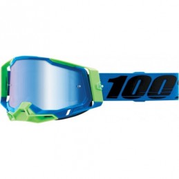 GAFAS GOGGLE 100% RACECRAFT 2 LENTE OPACA Azul/Negro