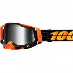 GAFAS GOGGLE 100% RACECRAFT 2 LENTE OPACA Negro/Naranja