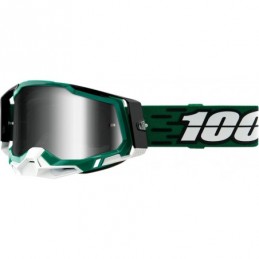 GAFAS GOGGLE 100% RACECRAFT 2 LENTE OPACA Verde/Blanco