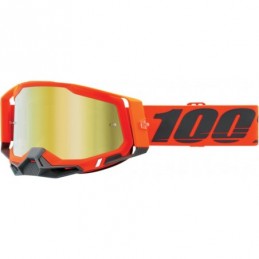 GAFAS GOGGLE 100% RACECRAFT 2 LENTE OPACA Naranja/Gris