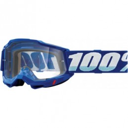 GAFAS GOGGLE 100% ACCURI 2 CON LENTE TRANSPARENTE Azul/Blanco