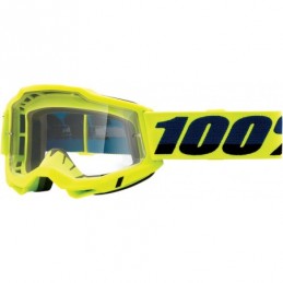GAFAS GOGGLE 100% ACCURI 2 CON LENTE TRANSPARENTE Amarillo/Negro