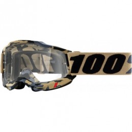 GAFAS GOGGLE 100% ACCURI 2 CON LENTE TRANSPARENTE Beige/Negro