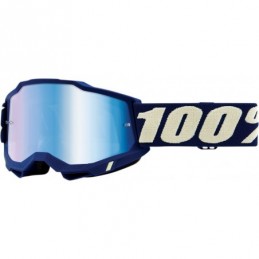 GAFAS GOGGLE 100% ACCURI 2 CON LENTE OPACA Azul Oscuro/Blanco