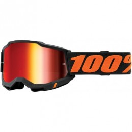 GAFAS GOGGLE 100% ACCURI 2 CON LENTE OPACA Negro/Naranja