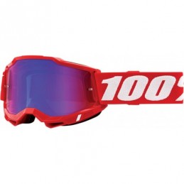 GAFAS GOGGLE 100% ACCURI 2 CON LENTE OPACA Rojo/Blanco