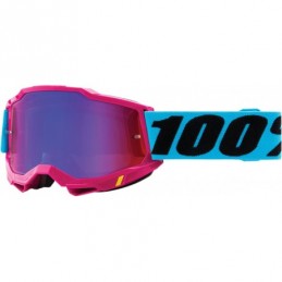 GAFAS GOGGLE 100% ACCURI 2 CON LENTE OPACA Turquesa/Fucsia/Negro