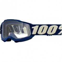 GAFAS GOGGLE 100% ACCURI 2 JOVEN LENTE TRANSPARENTE Azul/Blanco