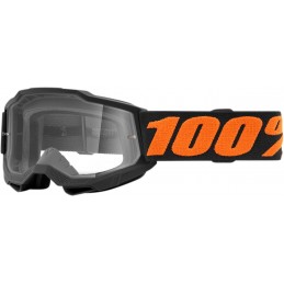 GAFAS GOGGLE 100% ACCURI 2 JOVEN LENTE TRANSPARENTE Negro/Naranja