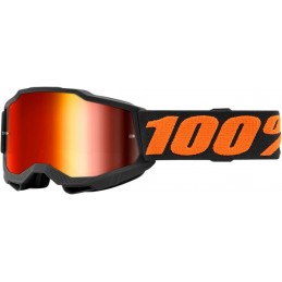 GAFAS GOGGLE 100% ACCURI 2 JOVEN LENTE OPACA Negro/Naranja