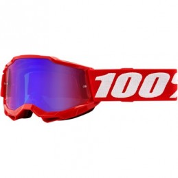 GAFAS GOGGLE 100% ACCURI 2 JOVEN LENTE OPACA Rojo/Blanco