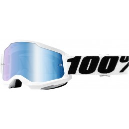 GAFAS GOGGLE 100% STRATA 2 CON LENTE OPACA Blanco/Negro