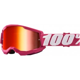 GAFAS GOGGLE 100% STRATA 2 CON LENTE OPACA Rosa/Blanco