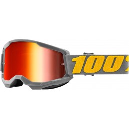 GAFAS GOGGLE 100% STRATA 2 CON LENTE OPACA Gris/Amarillo
