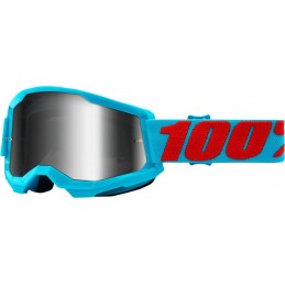 GAFAS GOGGLE 100% STRATA 2 CON LENTE OPACA Turquesa/Rojo