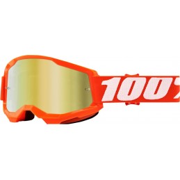 GAFAS GOGGLE 100% STRATA 2 CON LENTE OPACA Naranja/Blanco