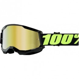 GAFAS GOGGLE 100% STRATA 2 CON LENTE OPACA Negro/Amarillo