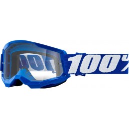 GAFAS GOGGLE 100% STRATA 2 JOVEN CON LENTE TRANSPARENTE Azul/Blanco