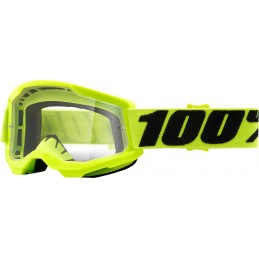 GAFAS GOGGLE 100% STRATA 2 JOVEN CON LENTE TRANSPARENTE Amarillo/Negro