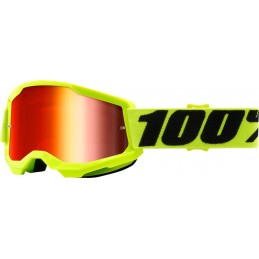 GAFAS GOGGLE 100% STRATA 2 JOVEN CON LENTE OPACA Amarillo/Negro