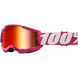 GAFAS GOGGLE 100% STRATA 2 JOVEN CON LENTE OPACA Rosa/Blanco