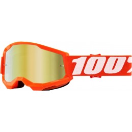 GAFAS GOGGLE 100% STRATA 2 JOVEN CON LENTE OPACA Naranja/Blanco