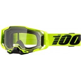 GAFAS GOGGLE 100% ARMEGA CON LENTE TRANSPARENTE Amarillo/Negro