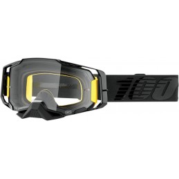 GAFAS GOGGLE 100% ARMEGA CON LENTE TRANSPARENTE Negro/Gris