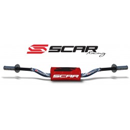 Manillar SCAR O² RC Ø28,6mm aluminio sin barra Azul/Rojo