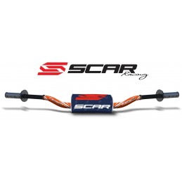 Manillar SCAR O² RC Ø28,6mm aluminio sin barra Naranja/Azul