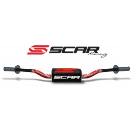 Manillar SCAR O² RC Ø28,6mm aluminio sin barra Rojo/Negro