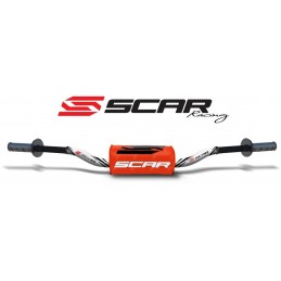 Manillar SCAR O² RC Ø28,6mm aluminio sin barra Blanco/Naranja