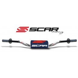 Manillar SCAR O² RC Ø28,6mm aluminio sin barra Blanco/Azul