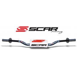 Manillar SCAR O² RC Ø28,6mm aluminio sin barra Azul/Blanco