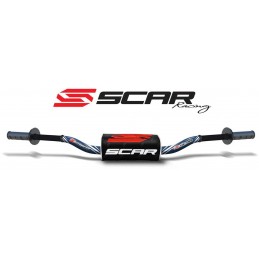 Manillar SCAR O² Ø28,6mm McGrath de aluminio sin barra Azul/Negro