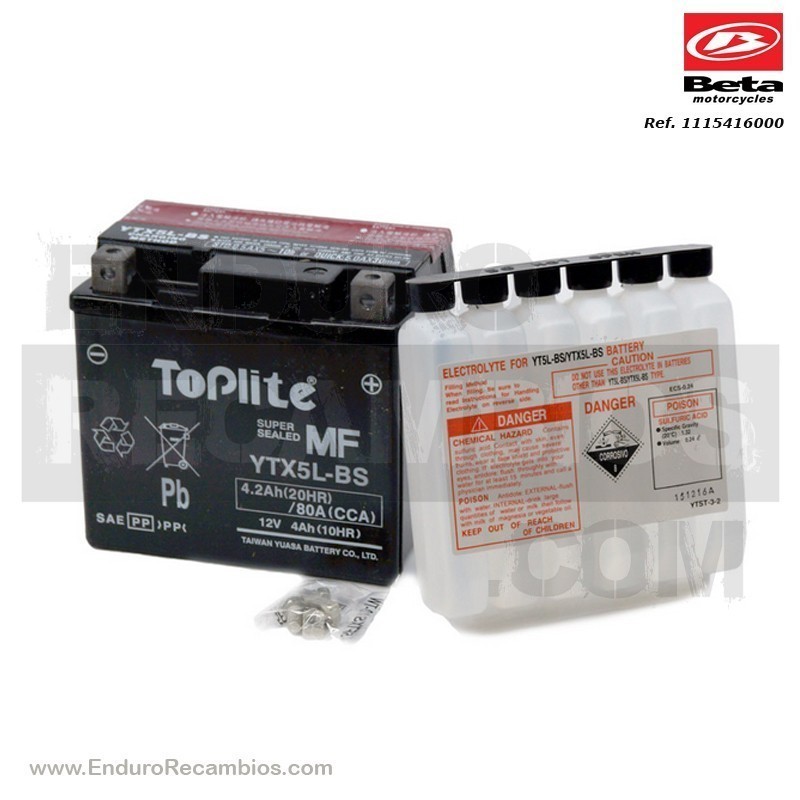 BATERIA ENDURO RR 4T 2010 ( YTX5L-BS ) - 1115416000 - 1115415000