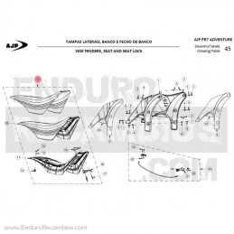 Asiento completo negro para AJP 00BAC01A0090