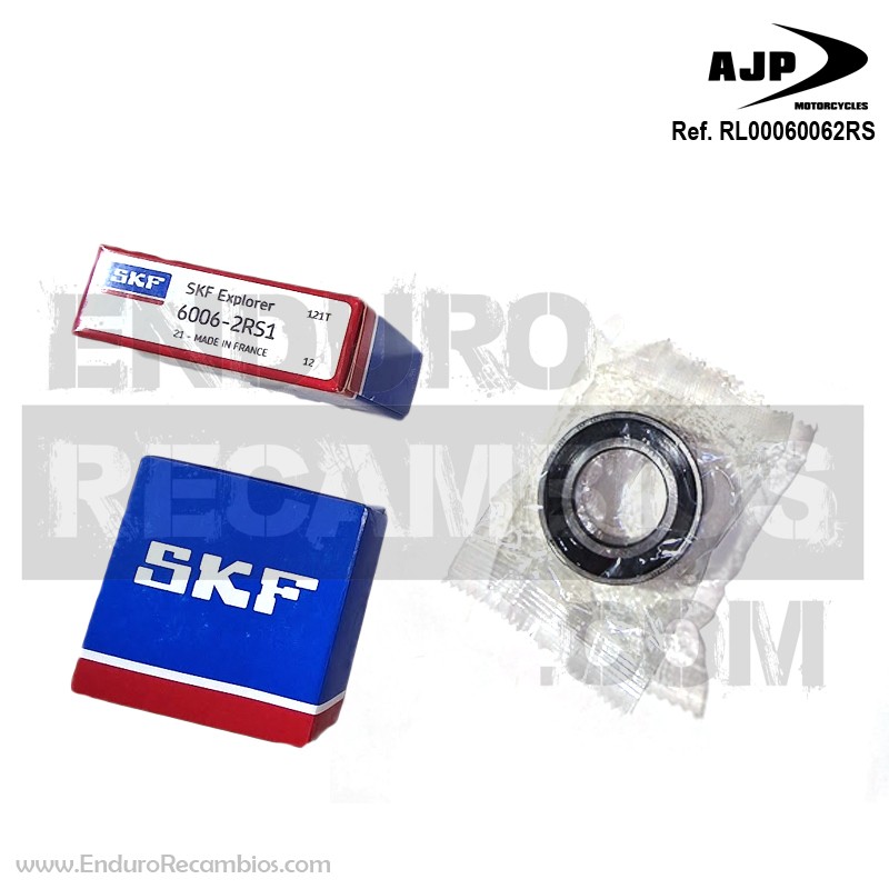 Cojinete de buje trasero (60062RS) para AJP RL00060062RS