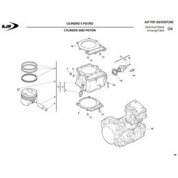 Tensor cadena distribución completo para AJP 8000A6950