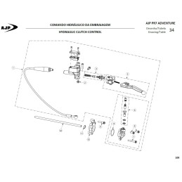 Kit tornillos racord con arandelas+purga+tapa (M10x1) para AJP F000A00799