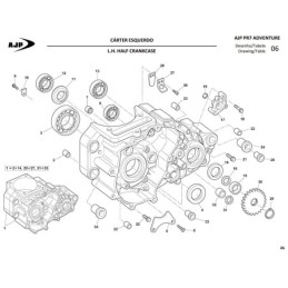 Anillo elástico de retención del piñón de ataque (din 471 25 mm) para AJP 66N021211