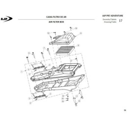 Caja de filtro de aire completa para AJP 00MTS01A0183